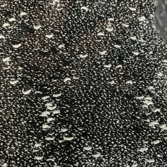 Additions by Chico's Loose Knit Sweater Size 2 Shirt Top Pullover Black White - Picture 8 of 15